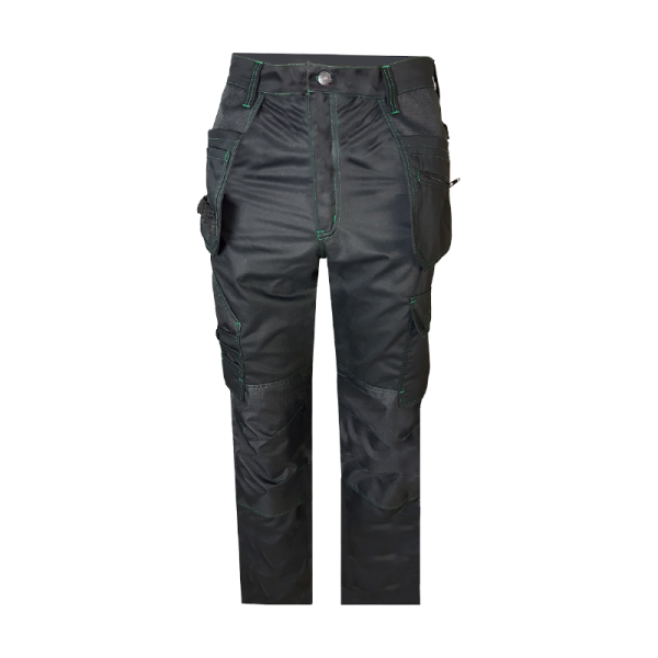 Pantalon de travail multipoches avec surpiqures contrastées homme