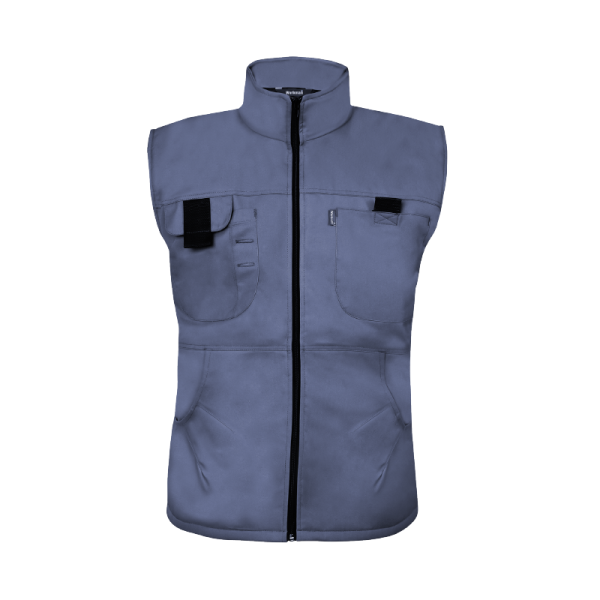 Gilet de travail homme col cheminée