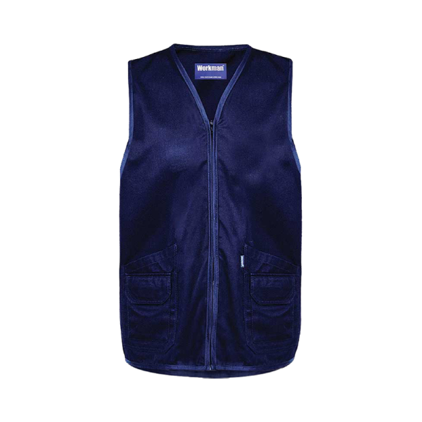 Gilet de travail homme encolure V