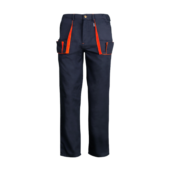 Pantalon de travail bicolore homme avec ceinture semi élastiquée